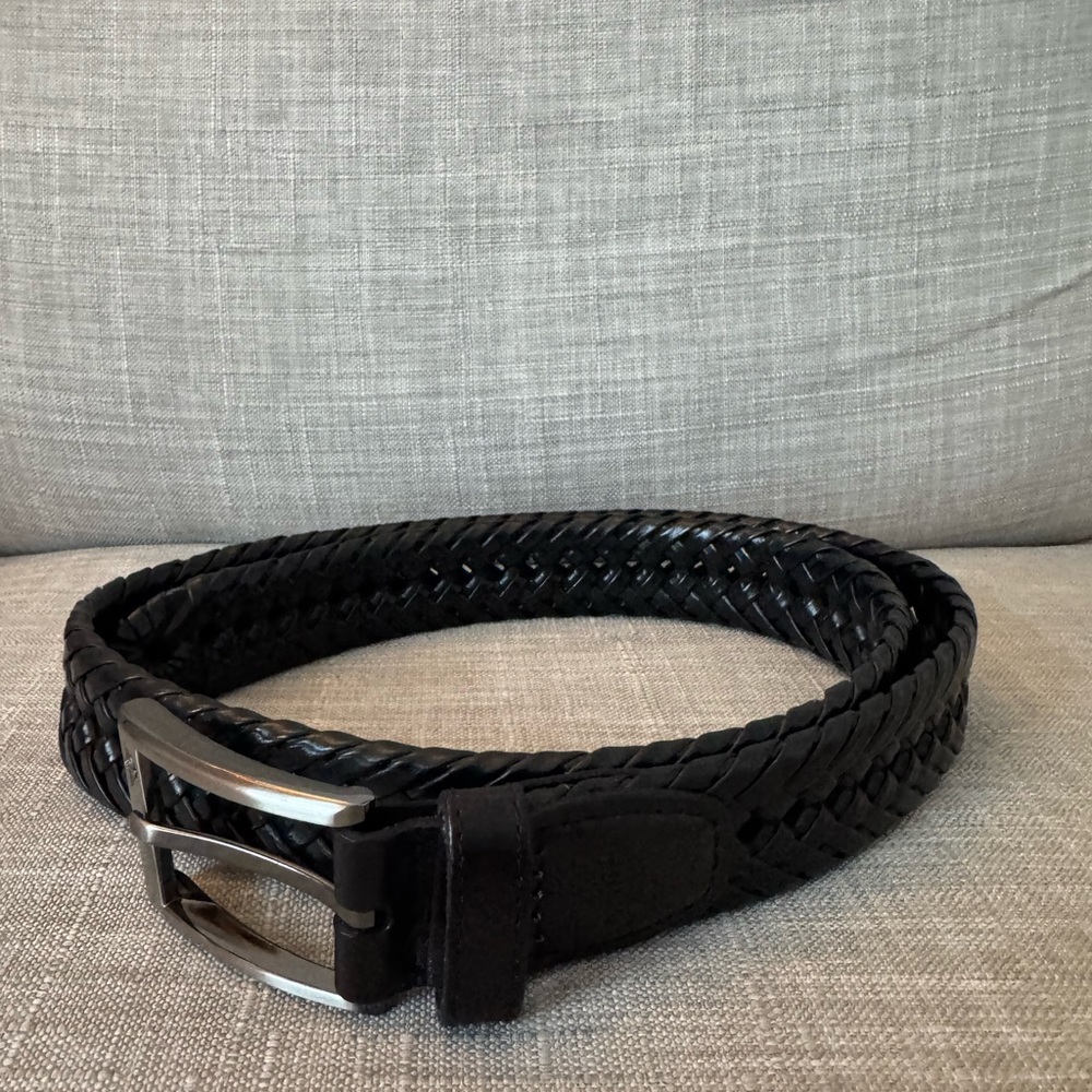 Men's Black Braided Belt